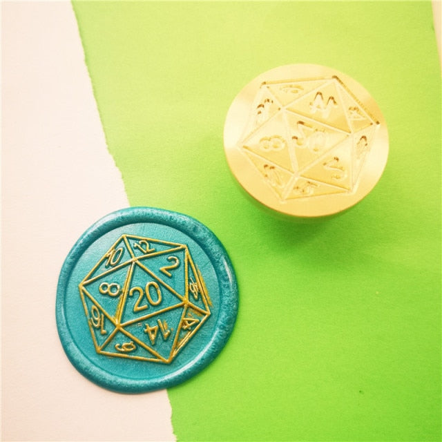 Gamer Dice Wax Seal Stamp, D20