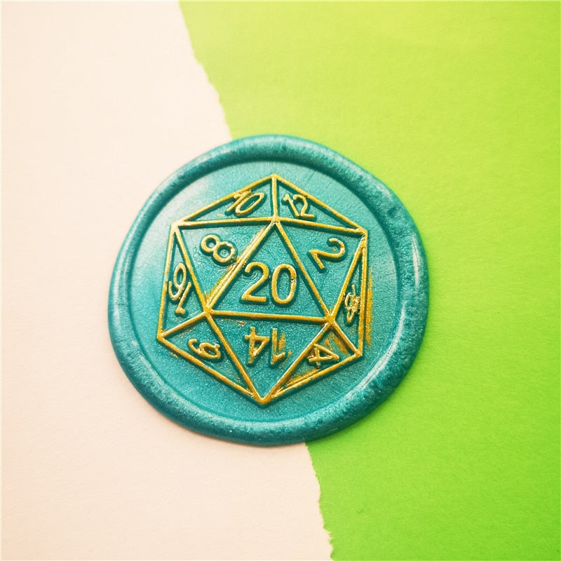 Gamer Dice Wax Seal Stamp, D20