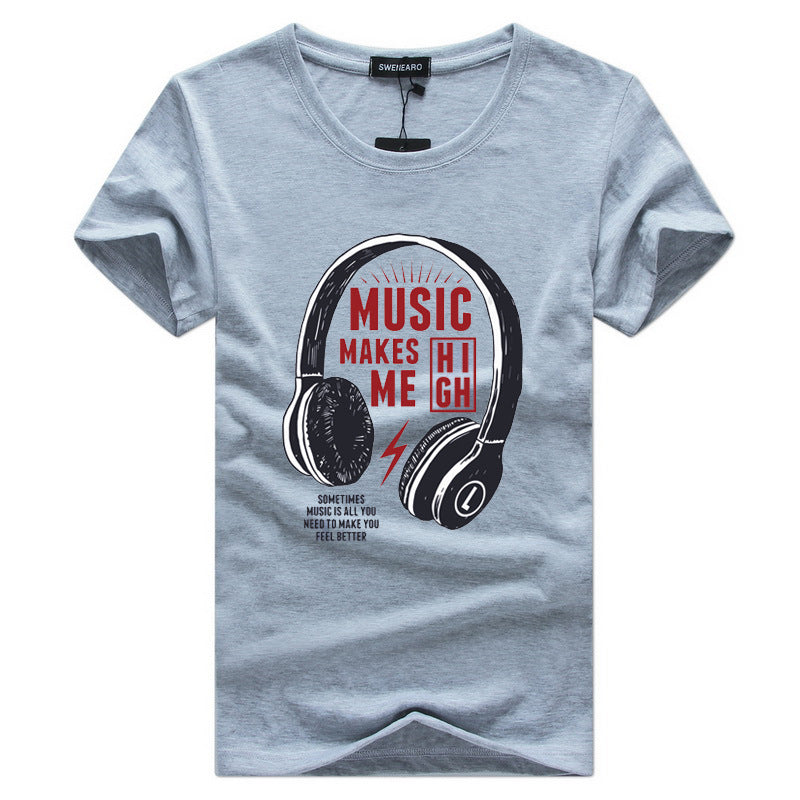 Music Makes Me High Men's Graphic Tee by Illustrated Society