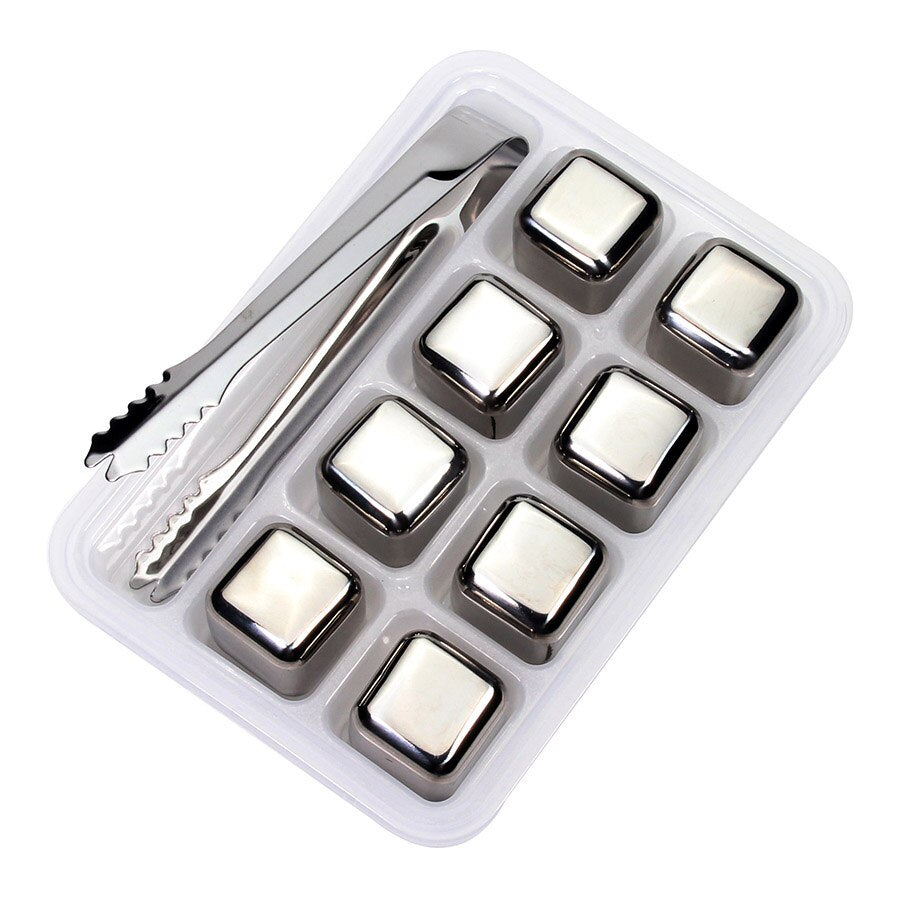 Stainless Steel Ice Cube, Reusable Chilling Stones for Whiskey