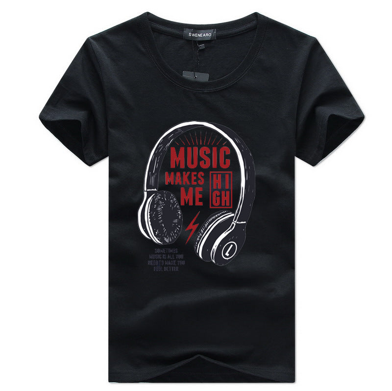 Music Makes Me High Men's Graphic Tee by Illustrated Society