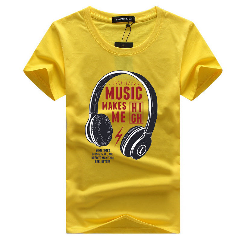 Music Makes Me High Men's Graphic Tee by Illustrated Society