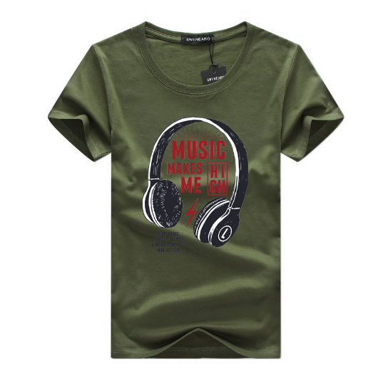 Music Makes Me High Men's Graphic Tee by Illustrated Society