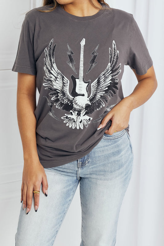 Eagle Guitar Graphic Tee Shirt by mineB