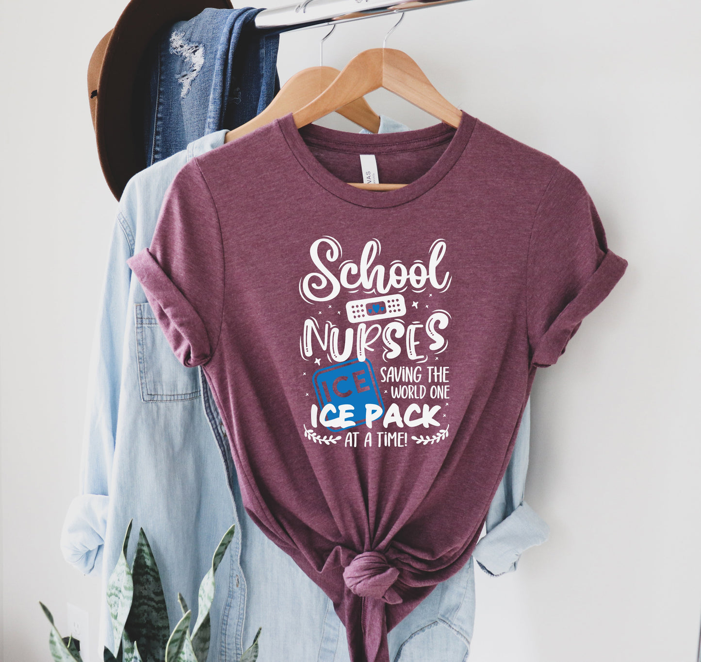 School Nurses Saving The World 100% Cotton Graphic Tee