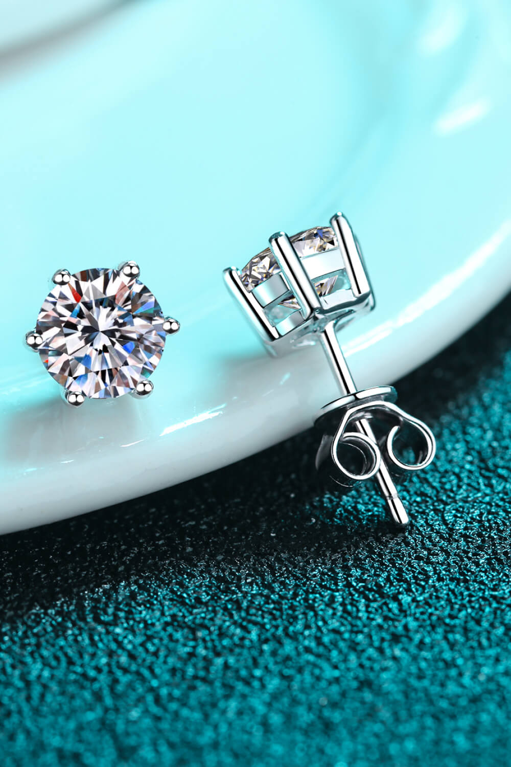 Moissanite Stud Earrings by Trendsi